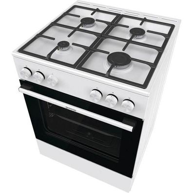 Gasherd Gore GG6A10WFFM Weiß mit 72L Ofen