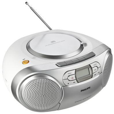 Radio Philips AZ127/12 Silber tragbarer CD-Player