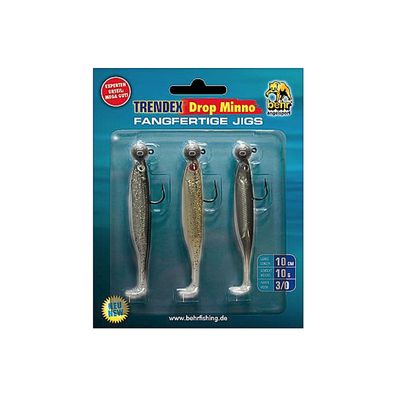 Gummifisch Set Zander 10 cm fertig montiert 01