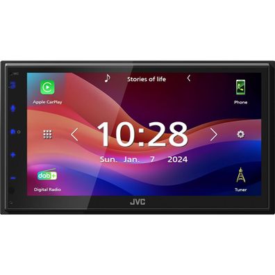 Multimedia-Empfänger JVC KW-M695DBT mit 6,8-Zoll-Touchscreen