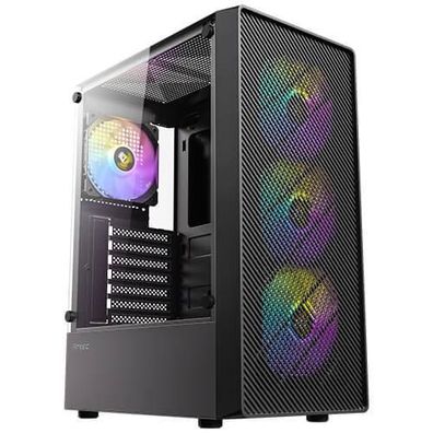 PC-Gehäuse Antec AX26 RGB Elite Midi Tower, Schwarz
