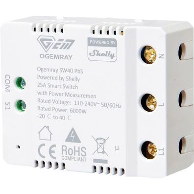 Intelligentes Relais Shelly 25A Wi-Fi & Bluetooth