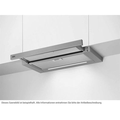 Dunstabzugshaube AEG DPE5660M Grau, 495 mÂ³/h, LED-Beleuchtung
