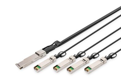 DAC-Kabel Digitus 40G QSFP+ zu 4x SFP+ 3 Meter schwarz