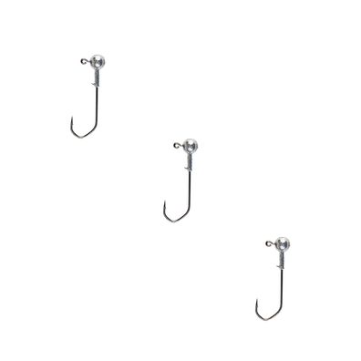 Jigkopf Angel Haken Jigköpfe rund 3 Stk 04 g Gr. 2/0