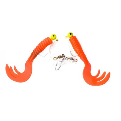 Meeresvorfächer Dorsch Beifänger mit Twister dreifach Japan rot