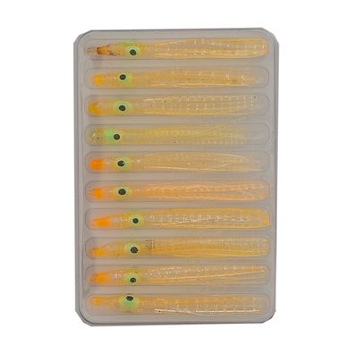Gummi Oktopus Beifänger uv aktiv 4,5 cm orange