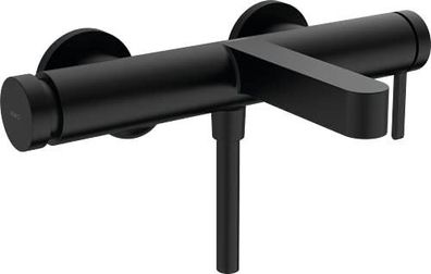 Badewannenmischer hansgrohe mit mattschwarzem Design