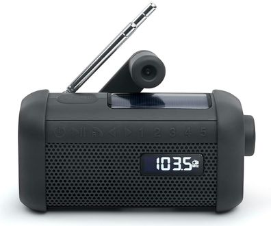 Tragbares Radio Muse MH-08MB mit Dynamo- und Solarenergie