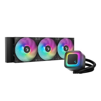 Fléssigkeits-CPU-Kéhler DeepCool LE360 V2 360 mm, Schwarz
