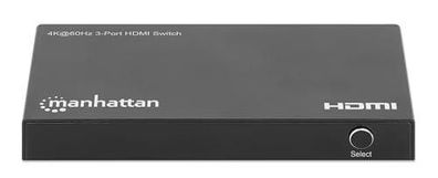 HDMI-Switch Manhattan 4K 60Hz 3-Port HDMI Umschalter