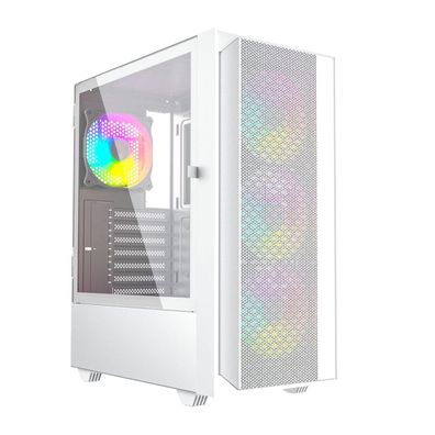 Gaming-PC-Gehäuse Gembird Fornax 4000W ARGB Midi-Tower Weiß