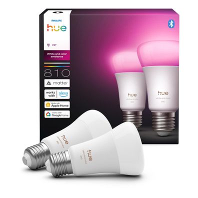 LED-Lampe Philips Hue, 2er Pack, Weiß, dimmbar