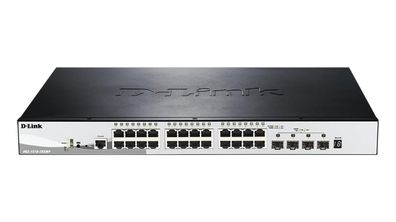 Switch D-Link L3 Smart 24x Gigabit PoE+ 4x 10Gb SFP