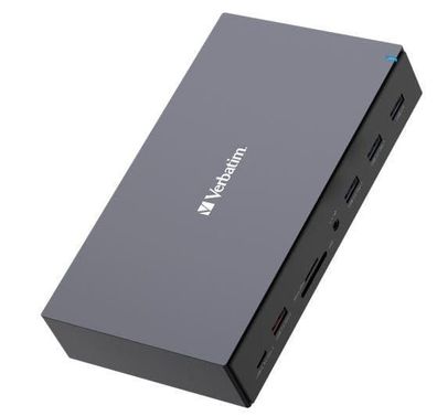 Dockingstation Verbatim Pro USB-C 2 x DP, 3 x HDMI, 120 Watt