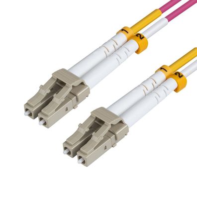 Glasfaserkabel Micro-Connect 30 Meter OM4 Duplex LC/UPC violett