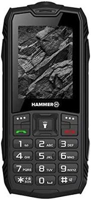 Robustes Mobiltelefon myphone Hammer Rock, schwarz, IP68