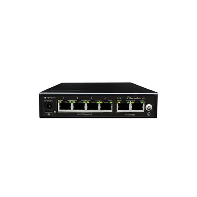 Switch Levelone 6-Port 10/100 PoE 802.3at/af 60W