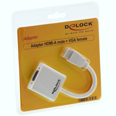 Videoadapter Delock HDMI zu VGA weiß