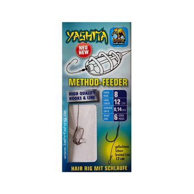 Method Feeder Angel Haken mit Haar 12 cm Gr. 8