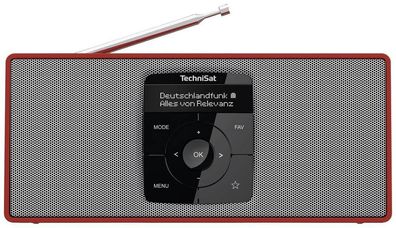 Radio tragbar Technisat Digitradio 2 S rot und silber