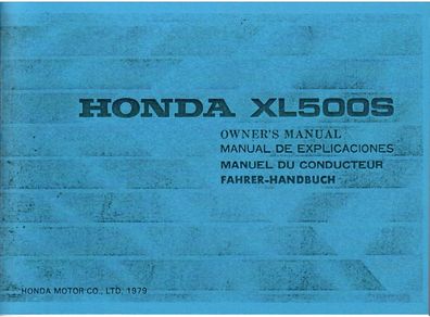 Bedienungsanleitung HONDA XL 500 S Motorrad Zweirad Oldtimer Klassiker