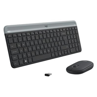 Tastatur und Maus Set Logitech Slim Wireless MK470 Graphit