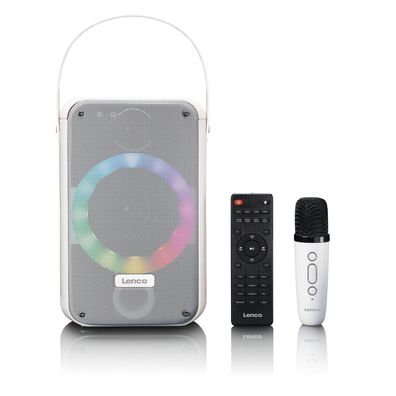 Tragbares Karaoke-System Lenco BTC-060WH Weiß