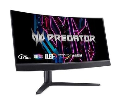 Gaming Monitor Acer Predator X34Vbmiiphuzx 34 Zoll Curved OLED