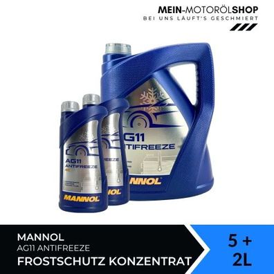 Mannol Antifreeze AG11 Frostschutz Konzentrat 5 + 2 Liter