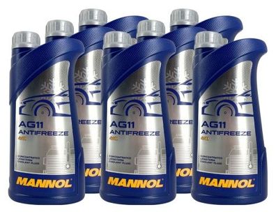 Mannol Antifreeze AG11 Frostschutz Konzentrat 7x1 Liter