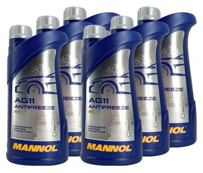 Mannol Antifreeze AG11 Frostschutz Konzentrat 6x1 Liter