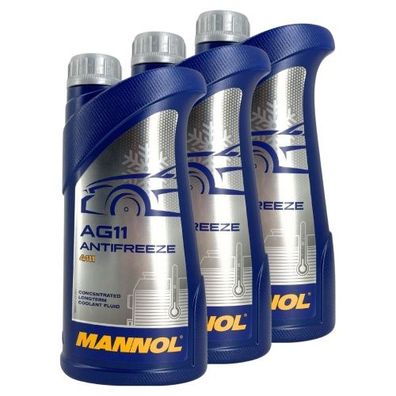 Mannol Antifreeze AG11 Frostschutz Konzentrat 3x1 Liter