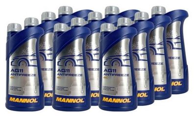 Mannol Antifreeze AG11 Frostschutz Konzentrat 12x1 Liter