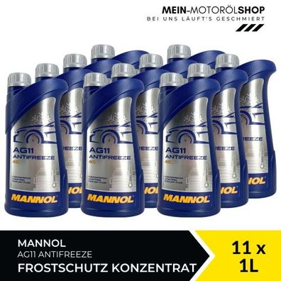 Mannol Antifreeze AG11 Frostschutz Konzentrat 11x1 Liter