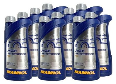 Mannol Antifreeze AG11 Frostschutz Konzentrat 10x1 Liter