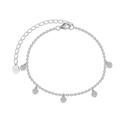 Armkette - Sterlingsilber - 5 Plättchen - Zirkonia