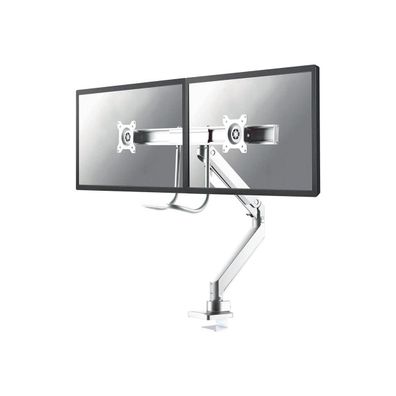 Support de bureau Neomounts fér 2 Bildschirme bis 32 Zoll, Weiß