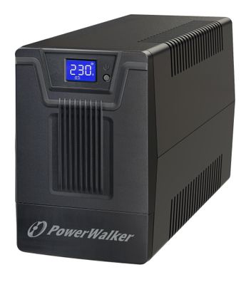 USV PowerWalker 2000 VA, 1200 W, LCD, Schwarz