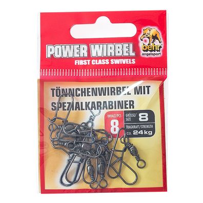 Tönnchenwirbel mit Spezialkarabiner Gr. 8