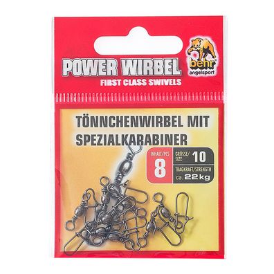 Tönnchenwirbel mit Spezialkarabiner Gr. 10