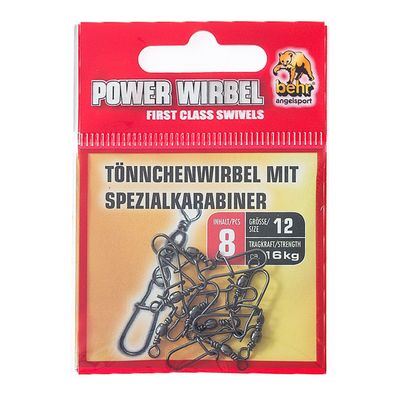 Tönnchenwirbel mit Spezialkarabiner Gr. 12