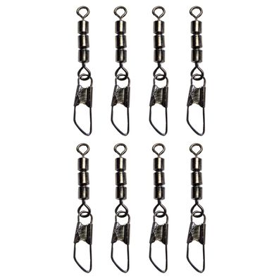 8 Dreifach Wirbel Tönnchenwirbel mit Karabiner Gr. 4