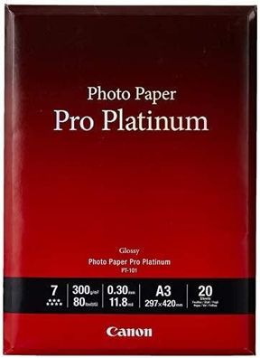 Professionelles Fotopapier Canon Pro Platinum, Ultra glänzend, 300 g/mÂ²