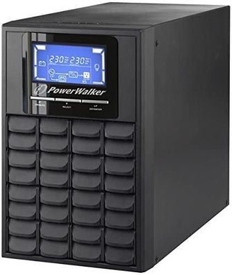 USV PowerWalker VFI 1000C LCD 800 W, Schwarz