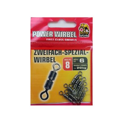 8 Tönnchenwirbel Forellen Wirbel zweifach Gr. 6