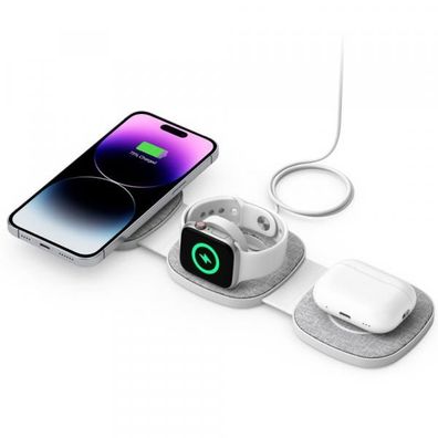 Kabelloses Ladegerät Tech-Protect 3-in-1, 15W Smartphone, Grau