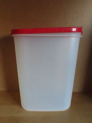 Aufbewahrungsgefäß Eidgenosse oval roter Deckel Schüttfunktion Tupperware ca. 2,3L