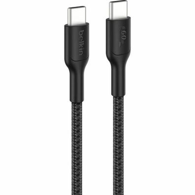 USB-C Kabel Belkin 2 Meter, Schnellladung 60 W, Schwarz