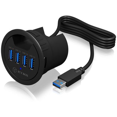 USB-Hub Icy-Box mit 4 USB 3.0 Type-A Anschléssen